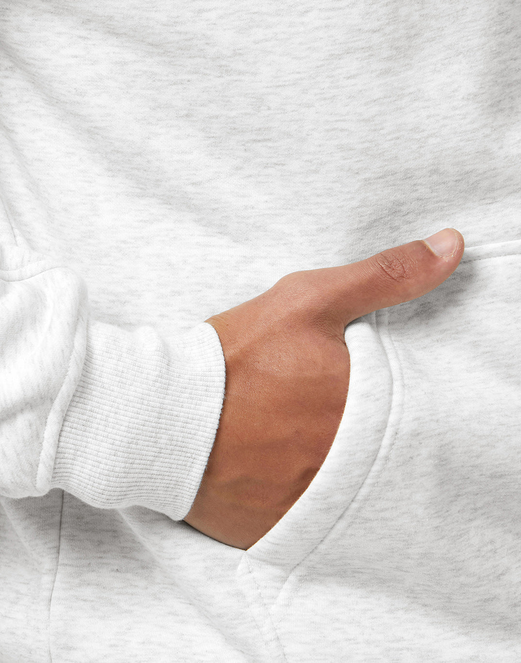Sierra Drift Hoodie in White Marl