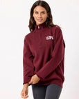 Knit Half Zip in Mulberry