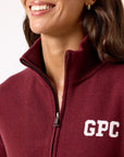 Knit Half Zip in Mulberry