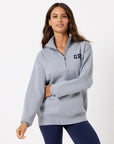 Knit Half Zip in Stone