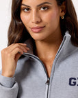 Knit Half Zip in Stone
