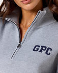 Knit Half Zip in Stone