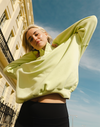 Snap Collar Sierra Sweatshirt in Lime Sorbet