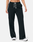 Clubhouse Wide Leg Jogger in Black