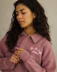 Daily Collared Sweatshirt in Terra Rose