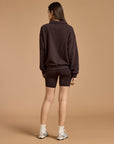 Daily Collared Sweatshirt in Mocha Bean