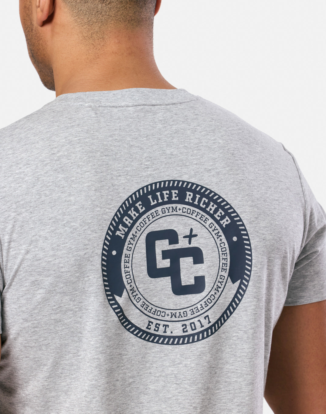 Everyday Graphic Tee in Grey Marl