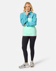 Half Snap Polar Fleece in Aqua