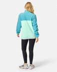 Half Snap Polar Fleece in Aqua