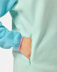 Half Snap Polar Fleece in Aqua