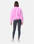 Industry Fleece High Collar Jacket in Neon Pink