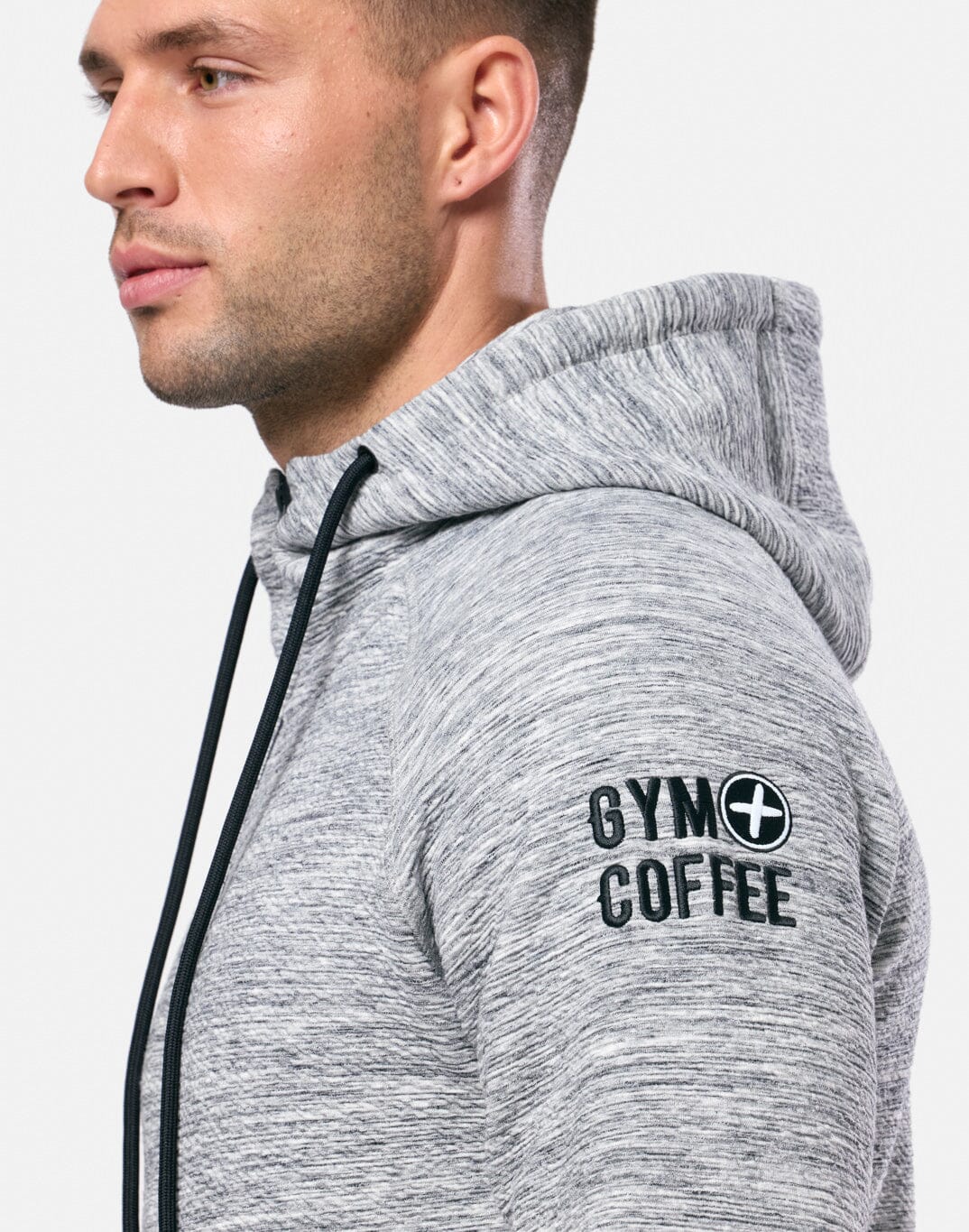 Grey Fleck Zip Hoodie