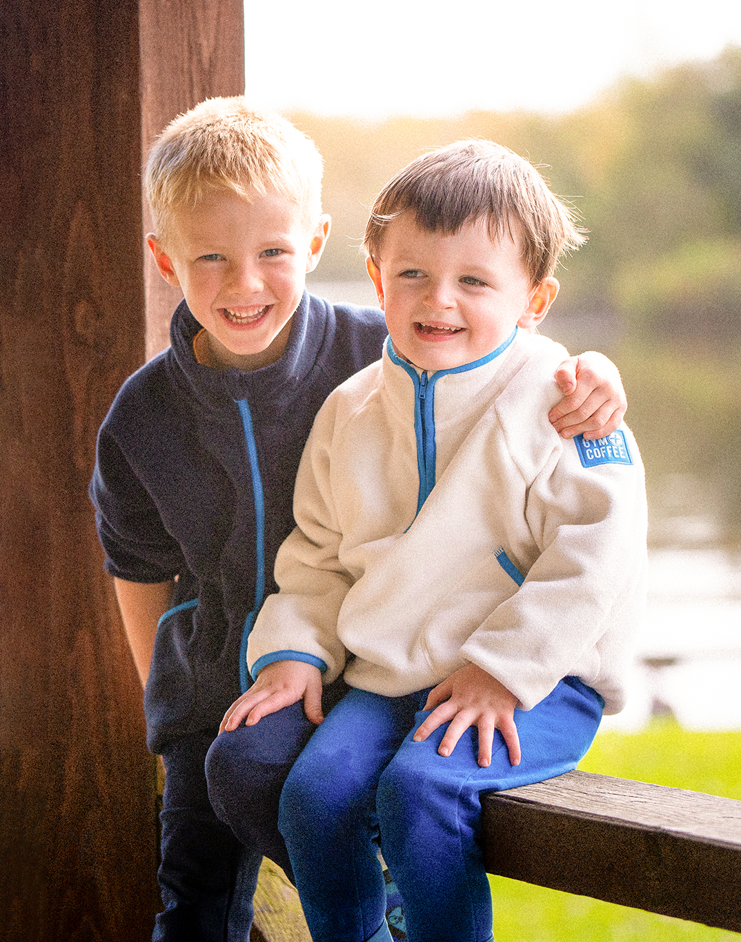 Kids Full Zip Polar Fleece in Obsidian Blue