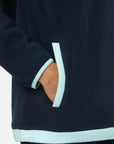 Half Zip Polar Fleece in Obsidian Blue