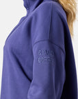 Snap Collar Sierra Sweatshirt in Violet Smoke