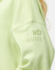 Snap Collar Sierra Sweatshirt in Lime Sorbet