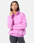 Snap Collar Sierra Sweatshirt in Neon Pink
