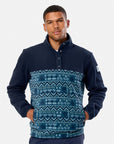 Half Snap Polar Fleece in Aztec Print