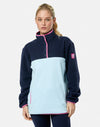 Half Snap Polar Fleece in Baby Blue