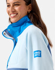 Snap Polar Fleece in Oasis Blue
