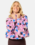 Snap Polar Fleece in Geo Pop Print