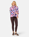 Snap Polar Fleece in Geo Pop Print