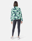 Snap Polar Fleece in Teal Pop Print