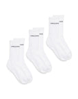3 Pack Quarter Length Everyday Sock in White