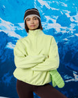 Snap Collar Sierra Sweatshirt in Lime Sorbet