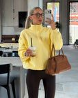 Snap Collar Sierra Sweatshirt in Lemon Sorbet
