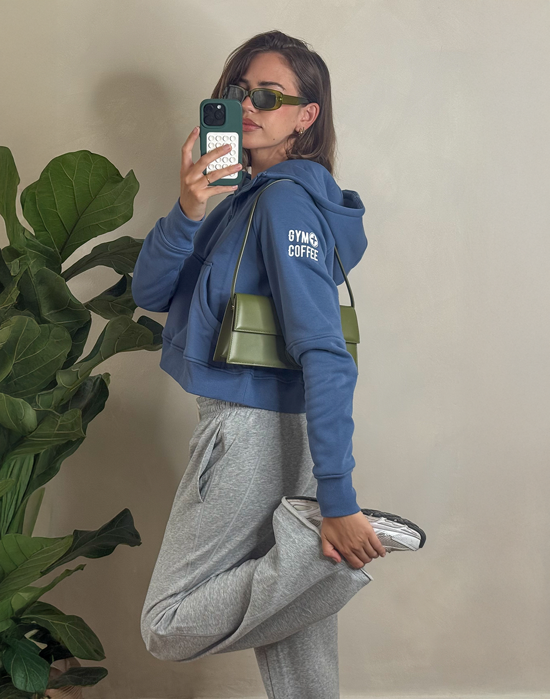 Wide Leg Jogger in Grey Marl