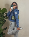 Wide Leg Jogger in Grey Marl