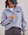 Knit Half Zip in Stone