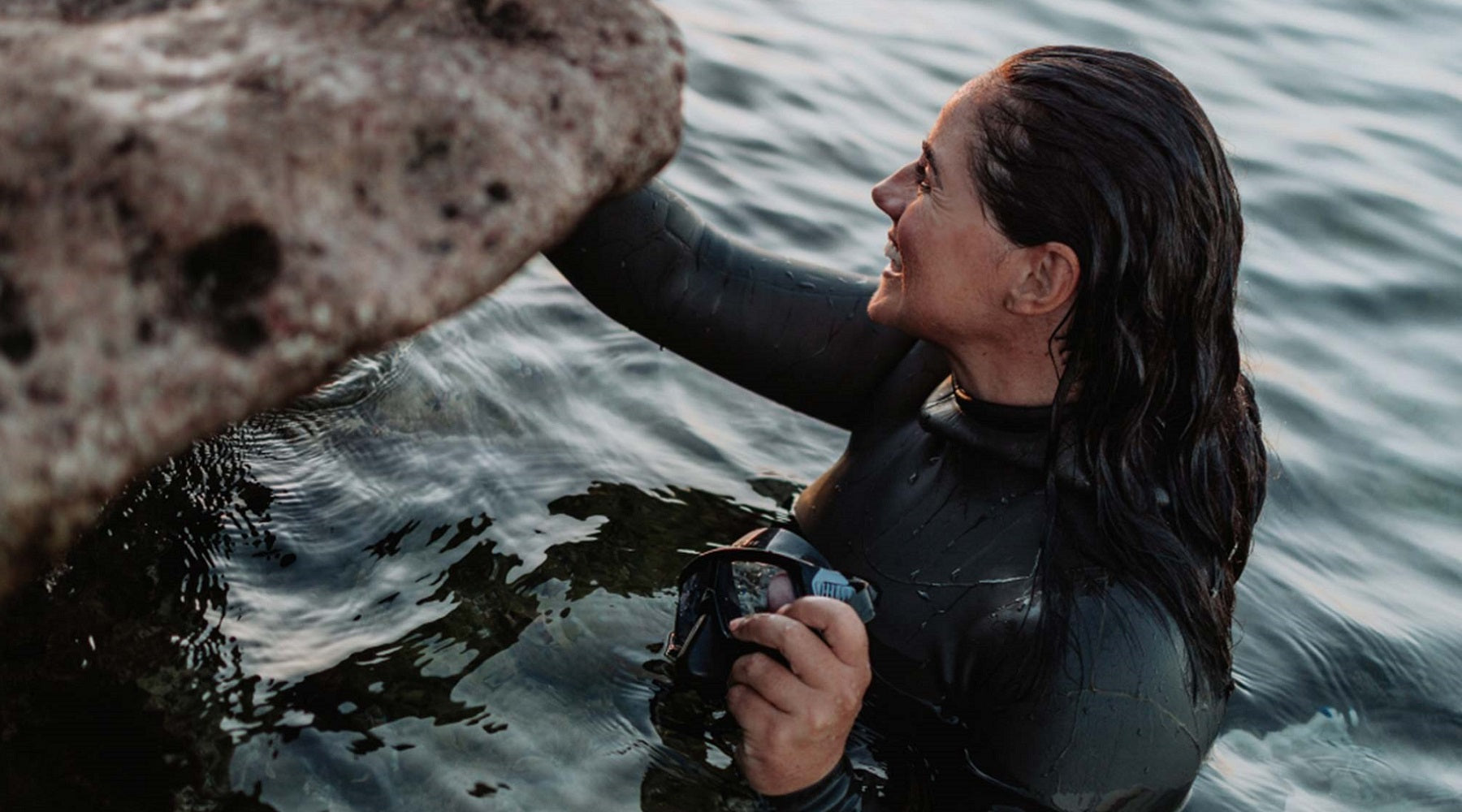 Claire Walsh, Irish free-diver, deep breathing, mental health benefits.