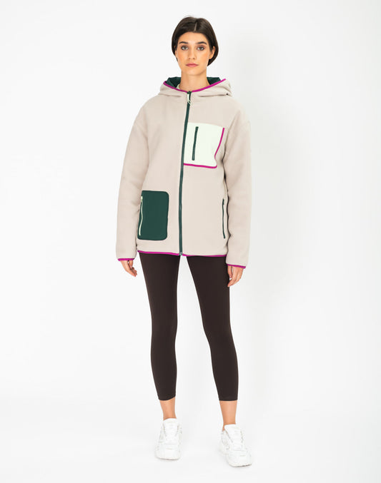 Reversible Polar Fleece Jacket in Mountain Green - Outerwear - Gym+Coffee IE