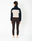 Half Zip Crop Polar Fleece in Obsidian/Cream - Fleeces - Gym+Coffee IE