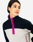 Half Zip Crop Polar Fleece in Obsidian/Cream - Fleeces - Gym+Coffee IE