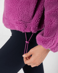 Industry Fleece Hooded Crop Half Zip in Crisp Pink - Fleeces - Gym+Coffee IE