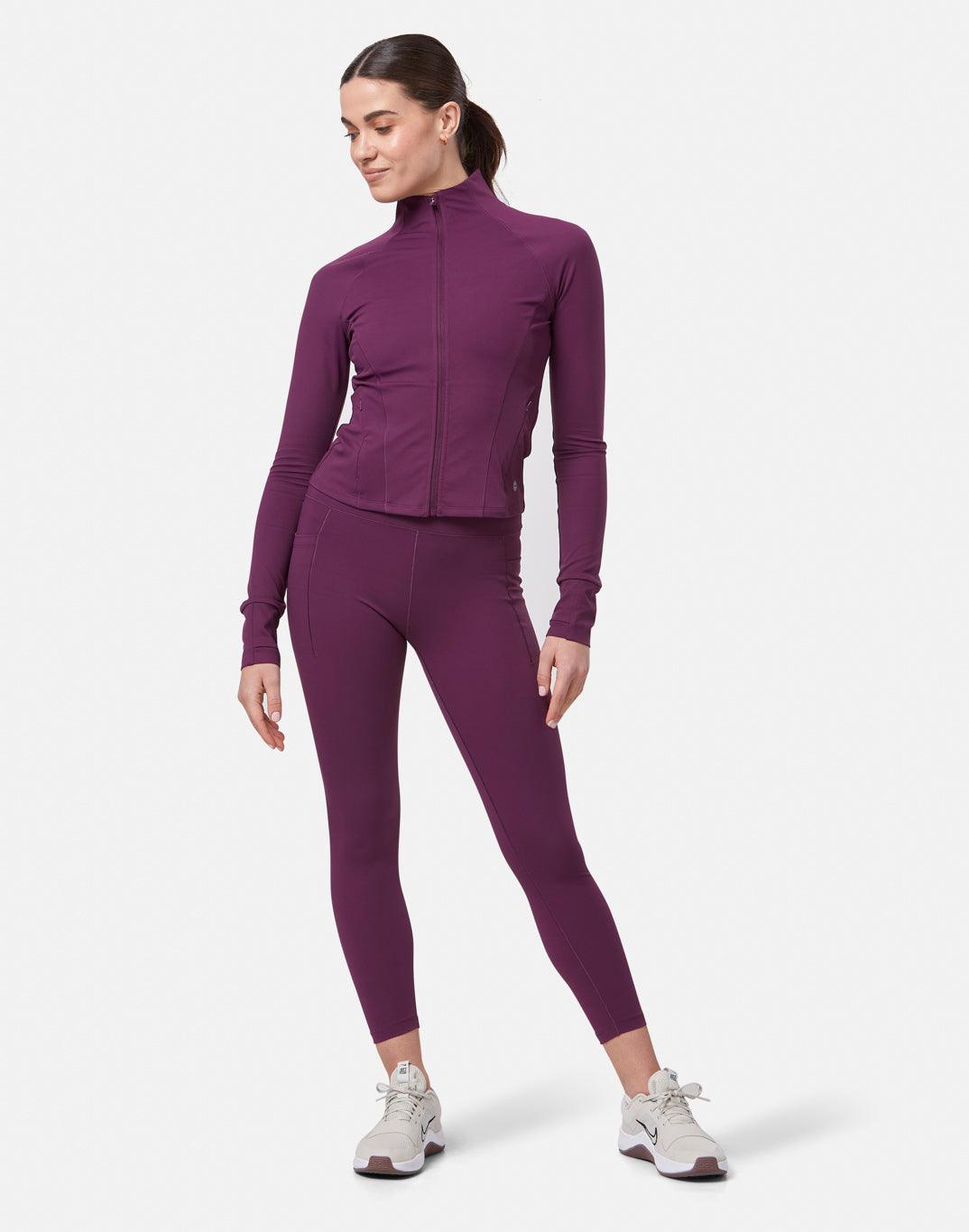 Aurora 7/8 Pocket Legging in Sangria - Leggings - Gym+Coffee IE