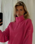 Snap Collar Sierra Sweatshirt in Sangria Sunset