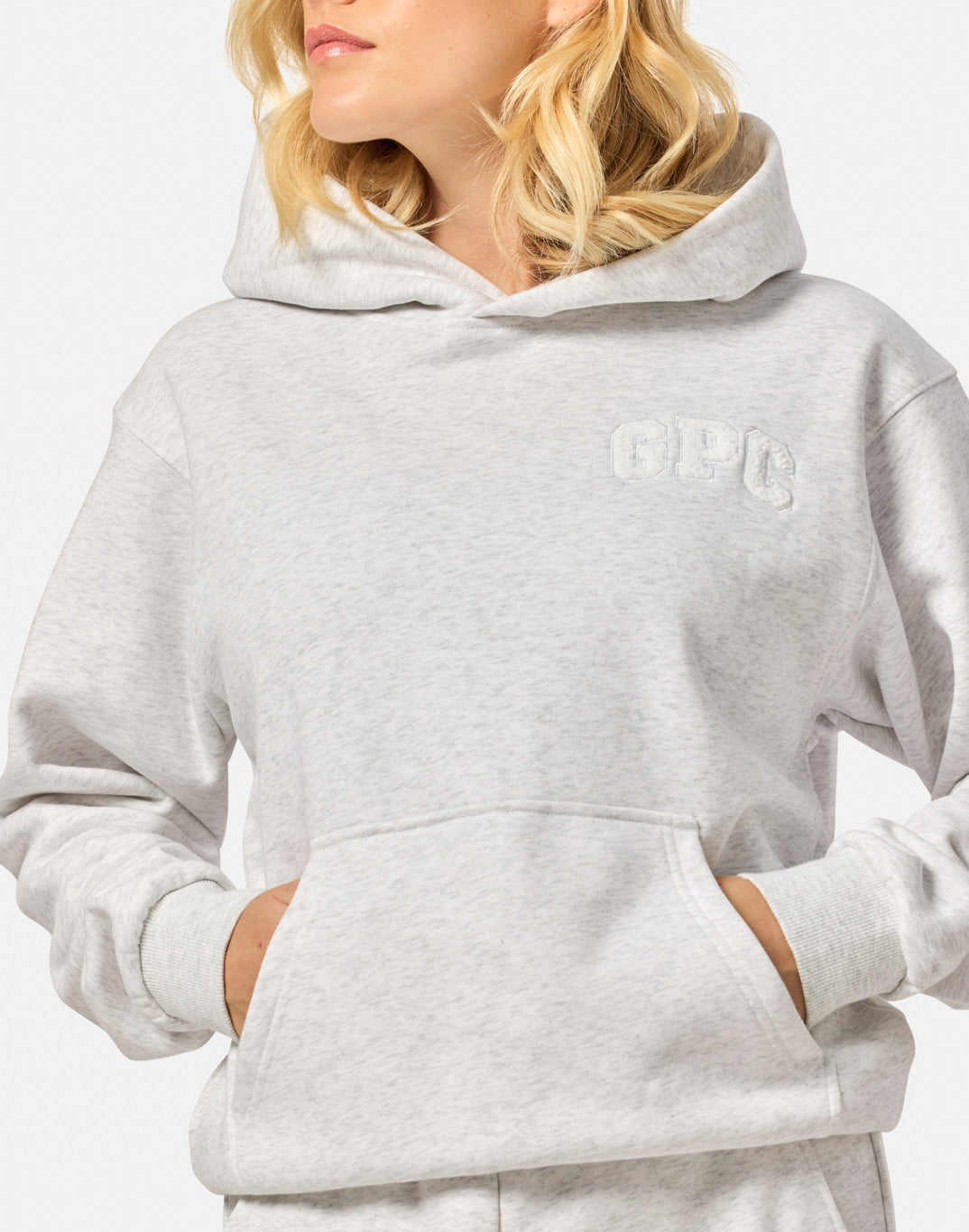 Cascade Hoodie in White Marl