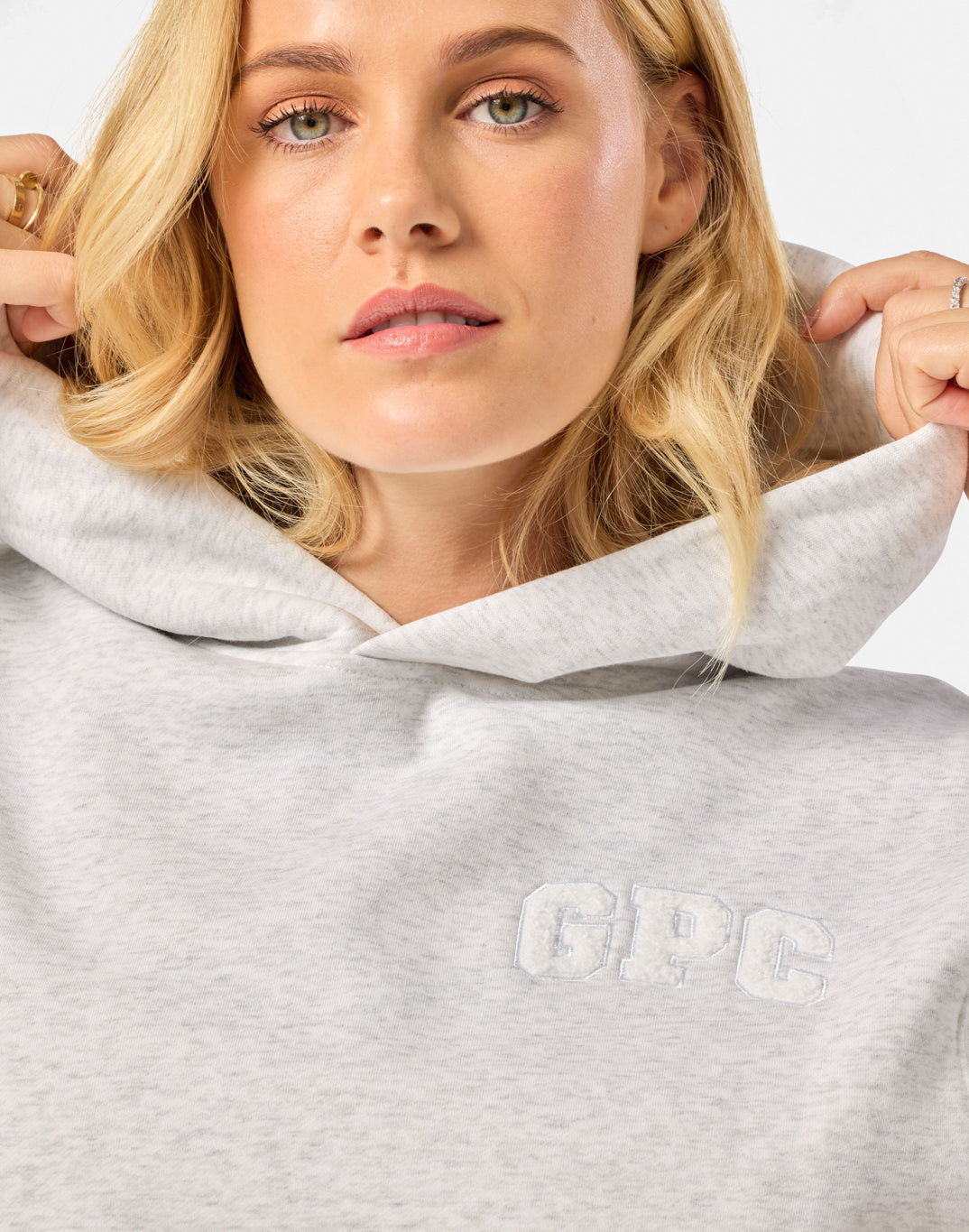 Cascade Hoodie in White Marl