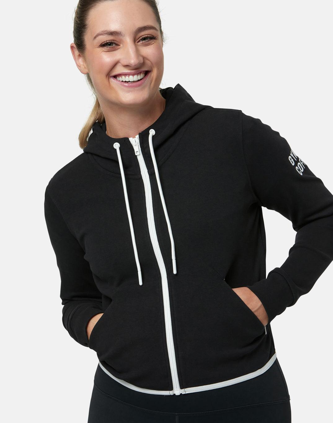 Chill Zip Crop Hoodie in Black - Hoodies - Gym+Coffee IE