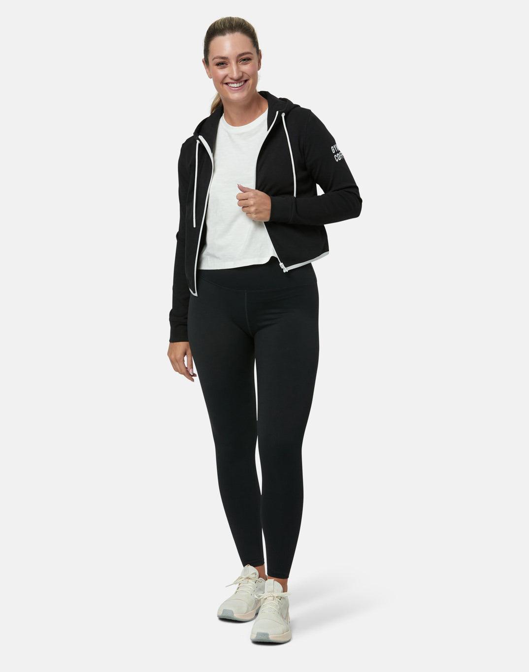 Chill Zip Crop Hoodie in Black - Hoodies - Gym+Coffee IE