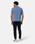 Coffee Polo Tee in Oasis Blue