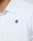 Coffee Polo Tee in Ultra White