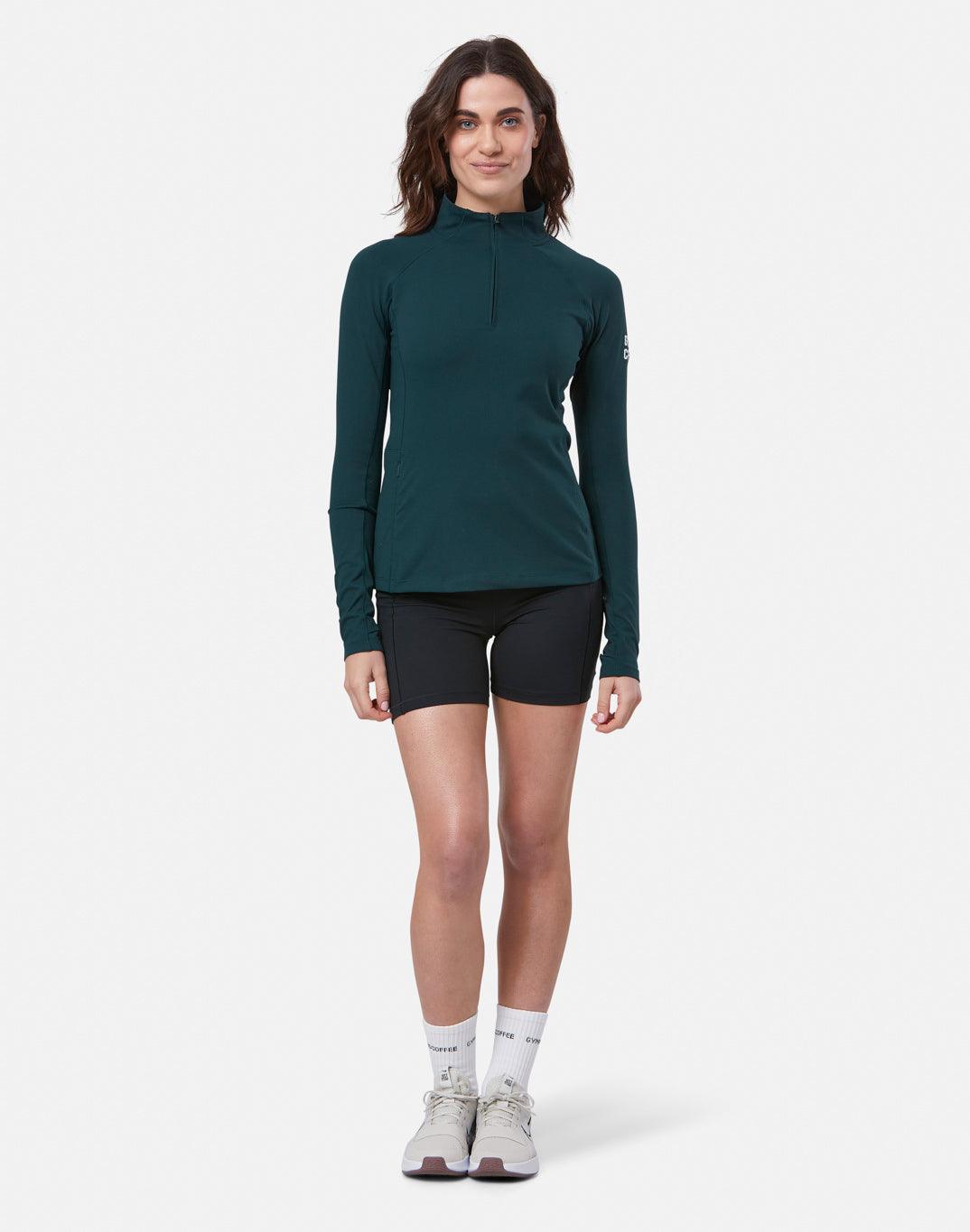 Relentless 1/4 Zip in Moss Green - Midlayer - Gym+Coffee IE