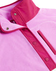 Snap Polar Fleece in Neon Pink