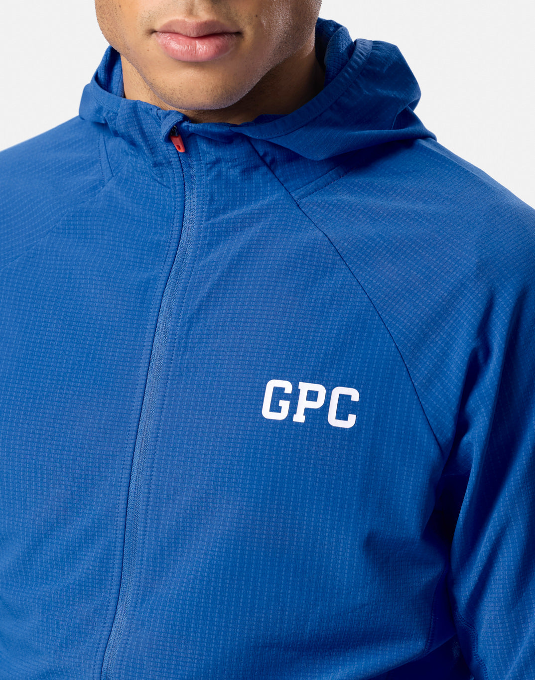 GPC Train Hooded Midlayer in Tidal Blue