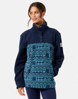 Half Snap Polar Fleece in Aztec Print